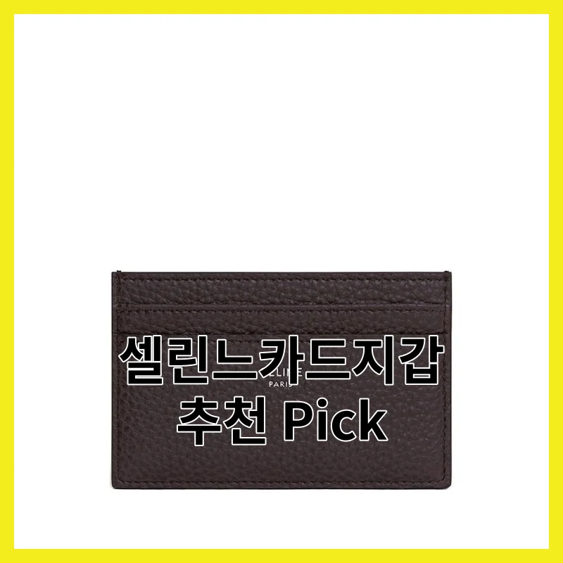 솔직 후기로 뽑은 셀린느카드지갑 BEST 6, 2026년 솔직 사용 후기
