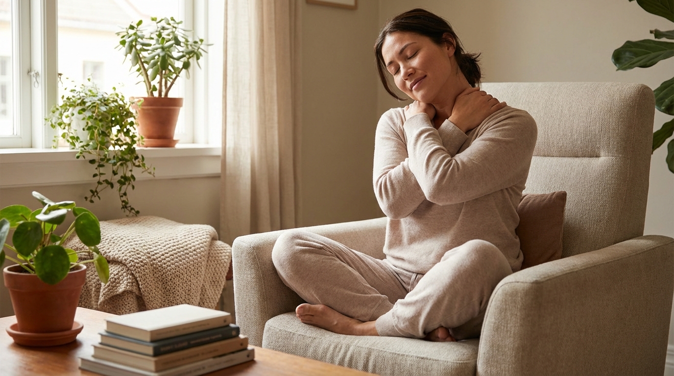 목 어깨 셀프마사지