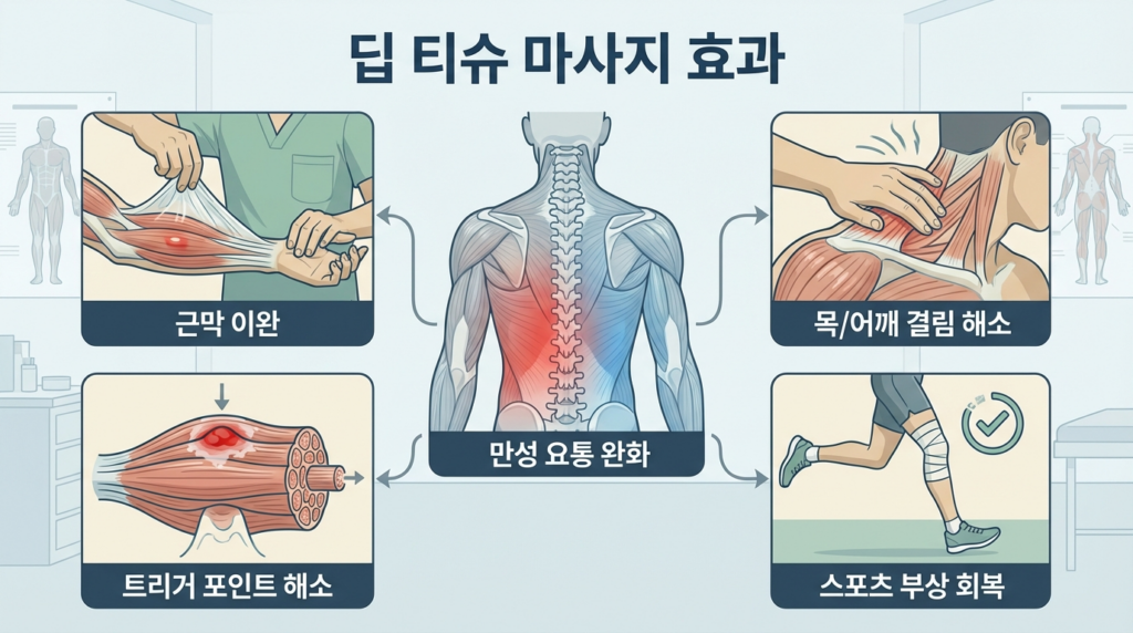 딥티슈 마사지가 효과적인 증상