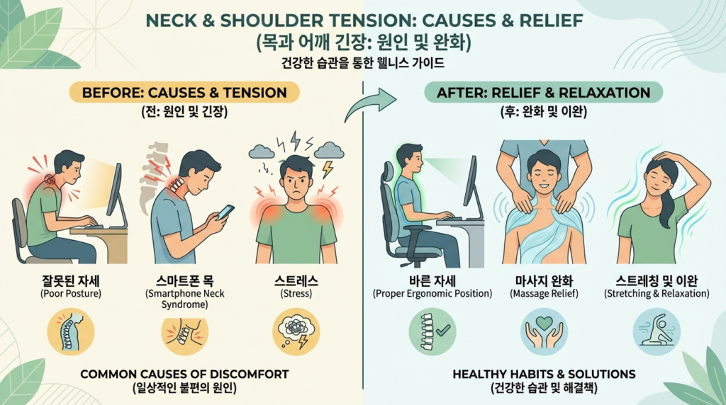왜 목과 어깨가 뭉칠까?