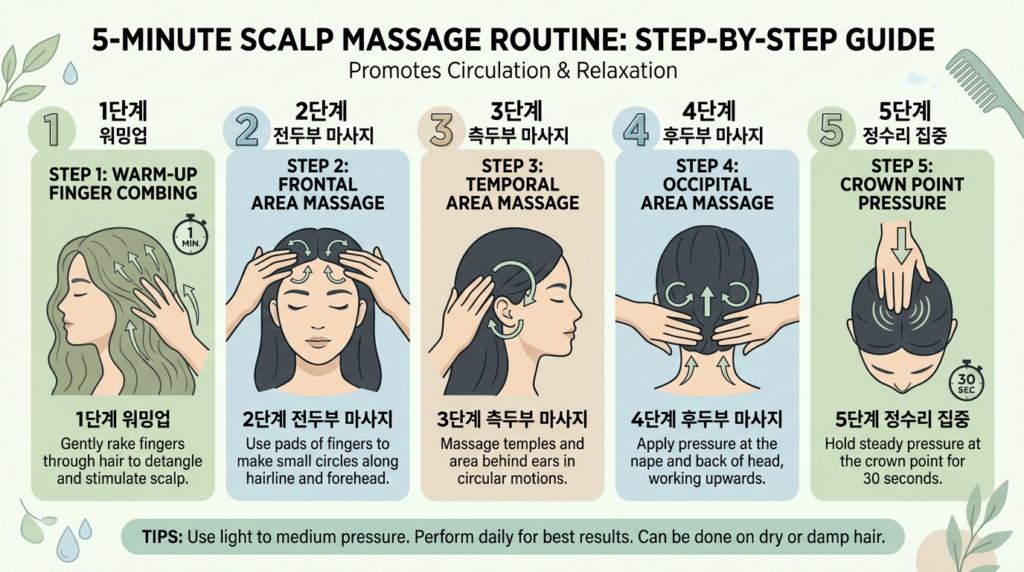 두피 마사지 루틴