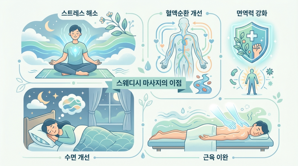 스웨디시 마사지의 주요 효과"