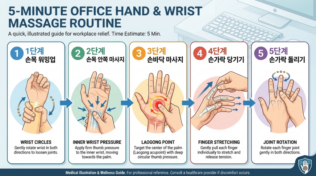 5분 마사지 루틴