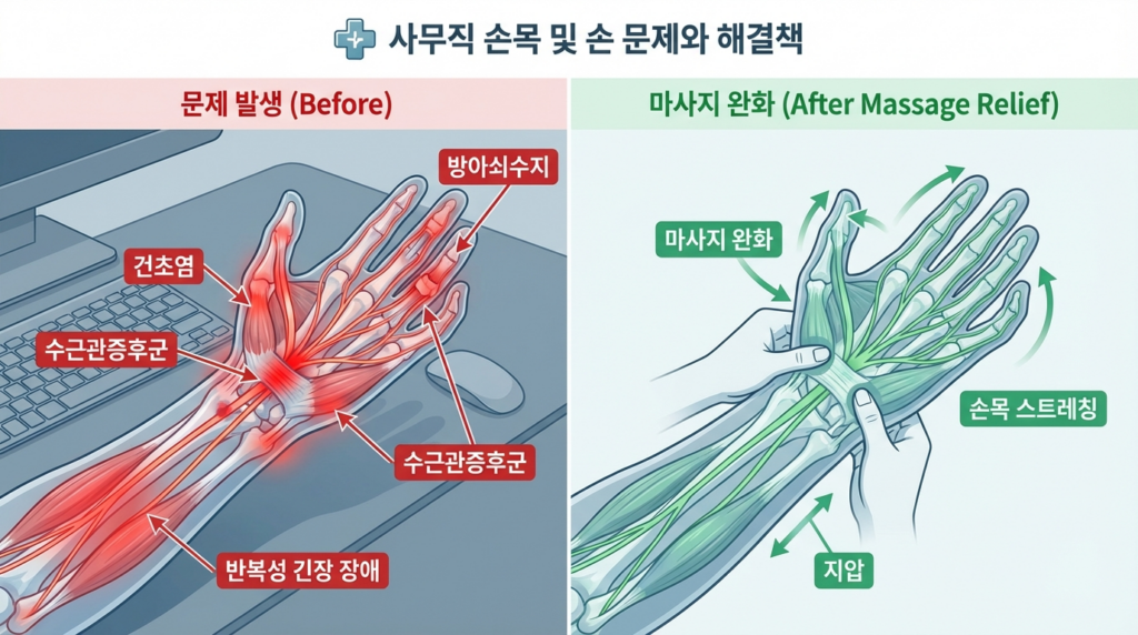손목 마사지 루틴