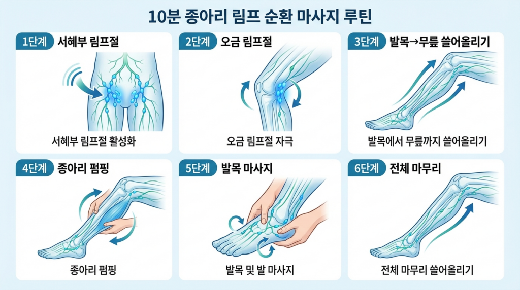 림프 마사지 루틴