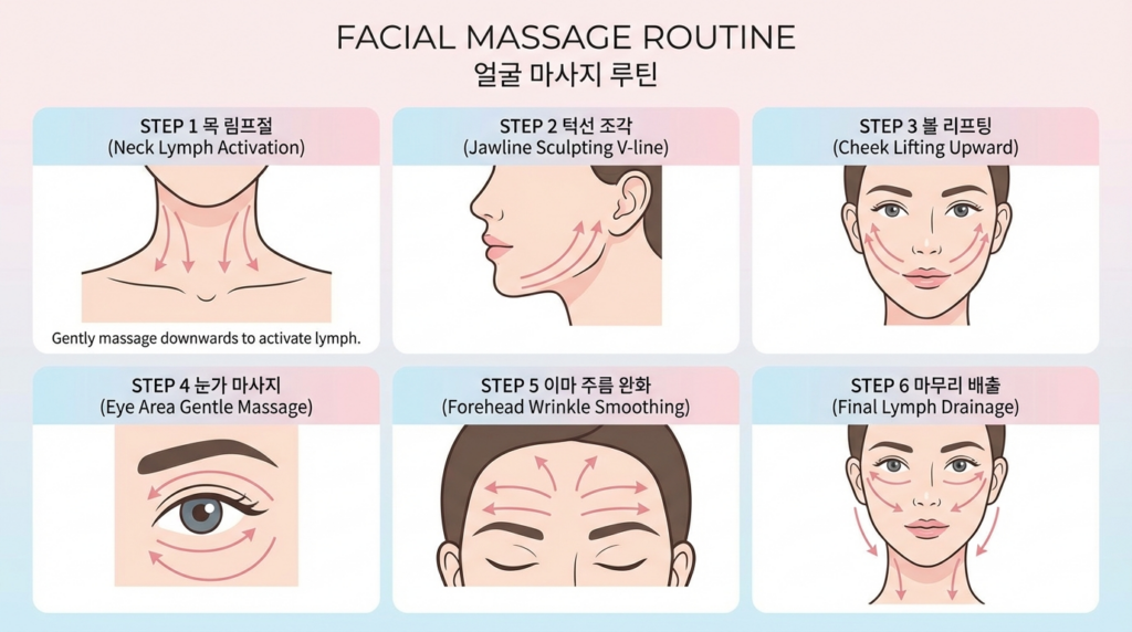 얼굴 마사지 루틴