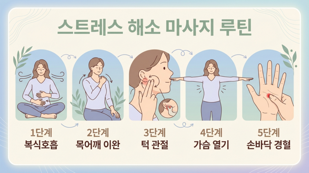 스트레스 해소 마사지 루틴