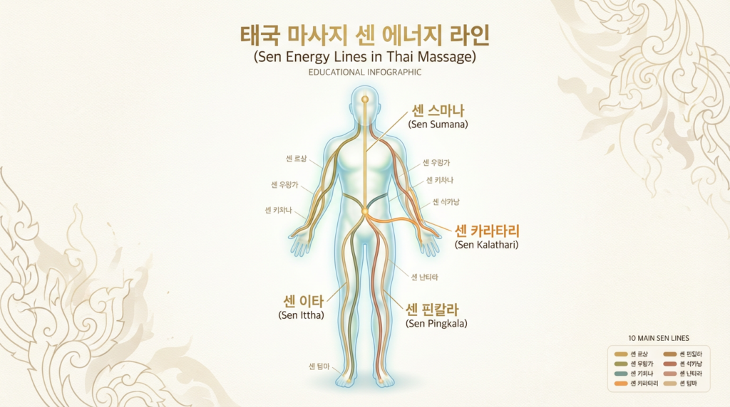 태국 타이 마사지 센 에너지 라인