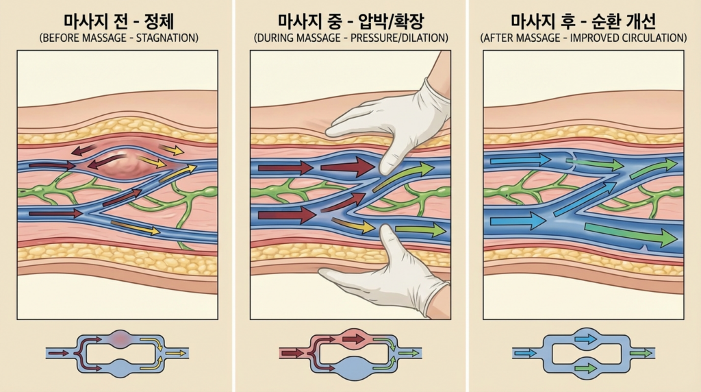 마사지 전후 사진
