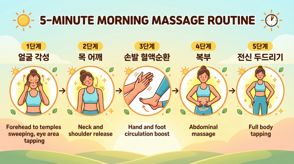 아침 마사지 루틴